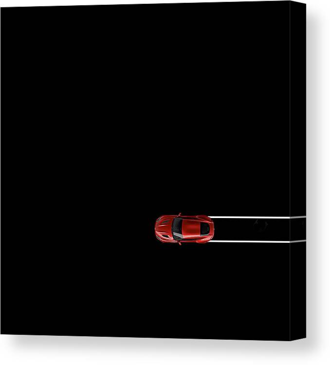 Creativeedit Canvas Print featuring the photograph Red Car by Roland Weber