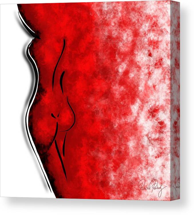 Art For Interior Designers Canvas Print featuring the painting Red Woman by Patricia Piotrak