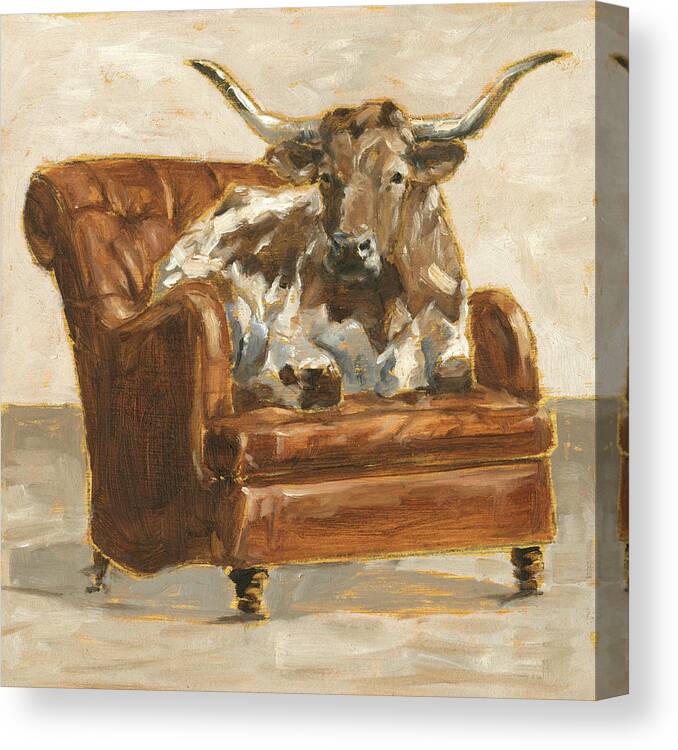 Animals & Nature Canvas Print featuring the painting Refined Comfort I by Ethan Harper
