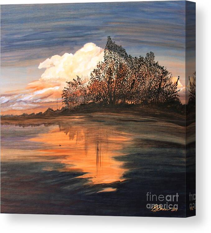 Print Canvas Print featuring the painting Reflections of Home by Barbara Donovan