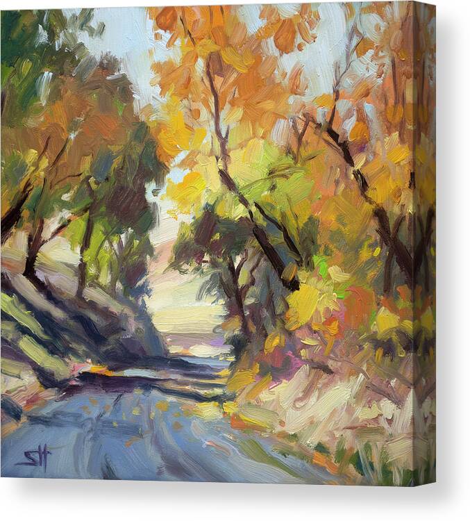 Autumn Canvas Print featuring the painting Roadside Attraction by Steve Henderson