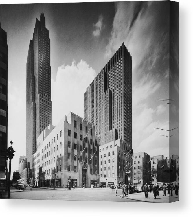 Built Structure Canvas Print featuring the photograph Rockefeller Massing by Mpi