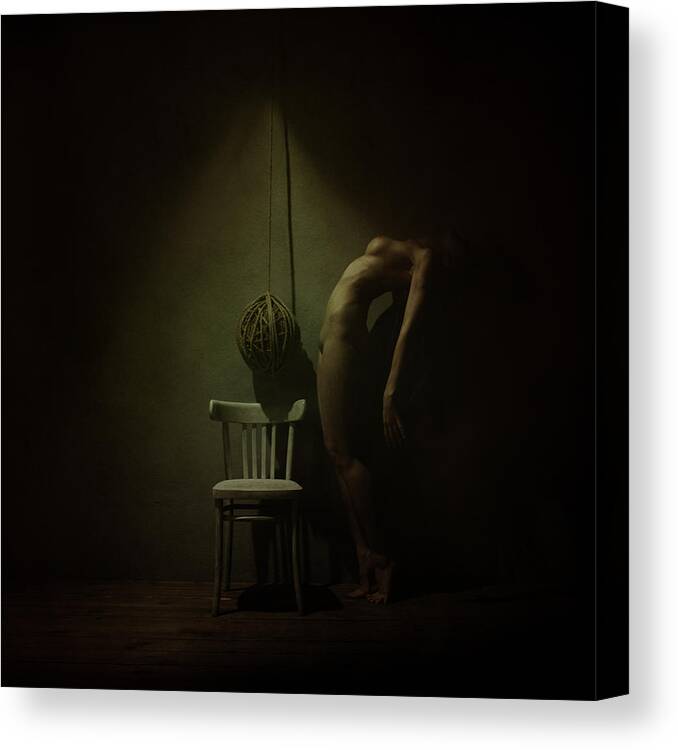 Room Canvas Print featuring the photograph Room Of Fear (part Of A Series) by Yaroslav Vasiliev-apostol
