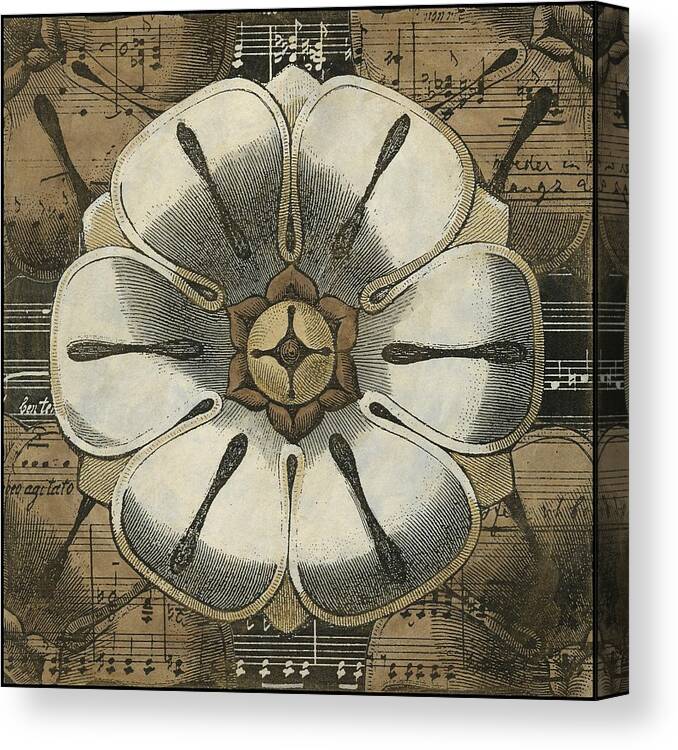 Decorative Elements Canvas Print featuring the painting Rosette Detail I by Vision Studio