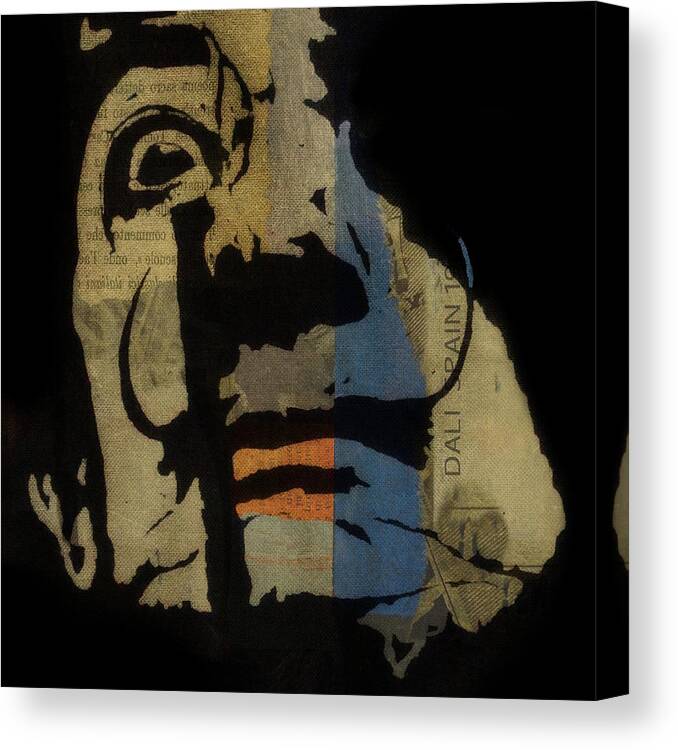 Dali Canvas Print featuring the mixed media Salvador Dali by Paul Lovering