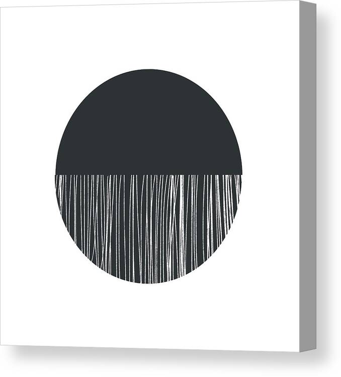 Modern Canvas Print featuring the mixed media Scandi Moon 1- Art by Linda Woods by Linda Woods