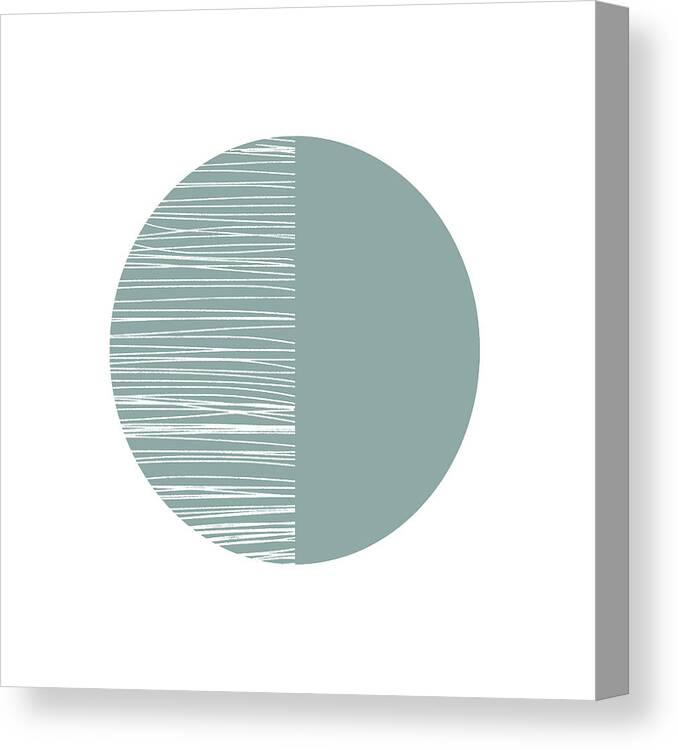 Modern Canvas Print featuring the mixed media Scandi Moon 2- Art by Linda Woods by Linda Woods