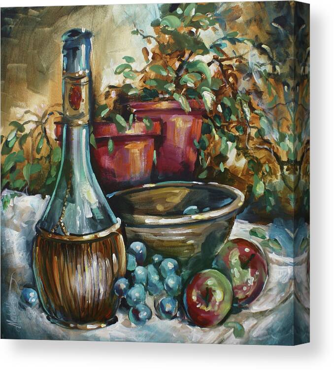 Still Life Canvas Print featuring the painting Settled by Michael Lang
