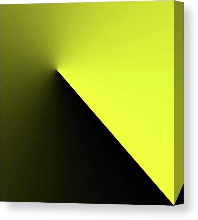 Yellow Canvas Print featuring the digital art Shades of Yellow In Rotational Gradient by Bill Swartwout