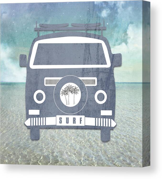 Signs_surfvan Canvas Print featuring the mixed media Signs_surfvan by Lightboxjournal