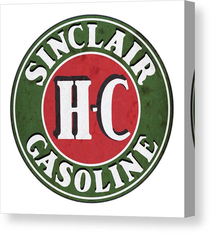 Sinclair Canvas Print featuring the drawing Sinclair Gasoline by Greg Joens