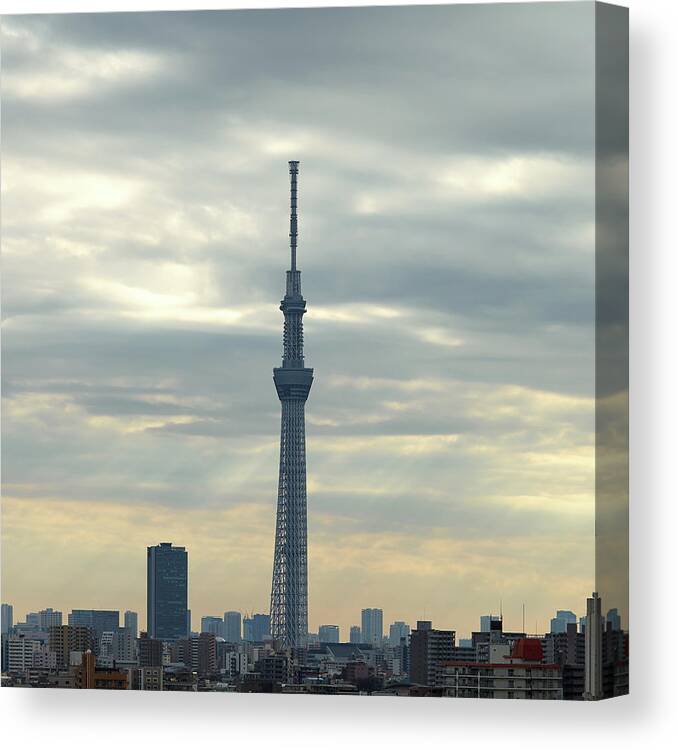 Communications Tower Canvas Print featuring the photograph Sky Tree by Copyright By Tk21hx