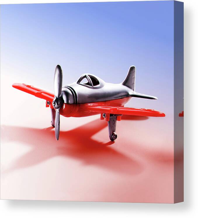 Air Travel Canvas Print featuring the drawing Small Airplane by CSA Images