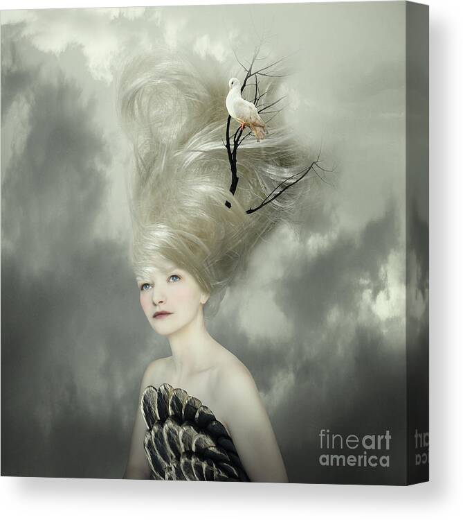 Fancy Canvas Print featuring the photograph Sophisticated And Artistic Portrait by Valentina Photos
