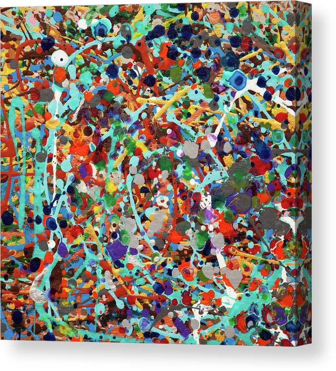 Spin 2 - Canvas 3 Canvas Print featuring the painting Spin 2 - Canvas 3 by Hilary Winfield