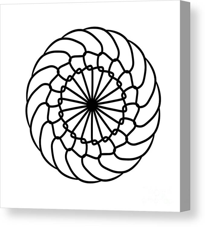 Spiral Canvas Print featuring the digital art Spiral Graphic Design by Delynn Addams