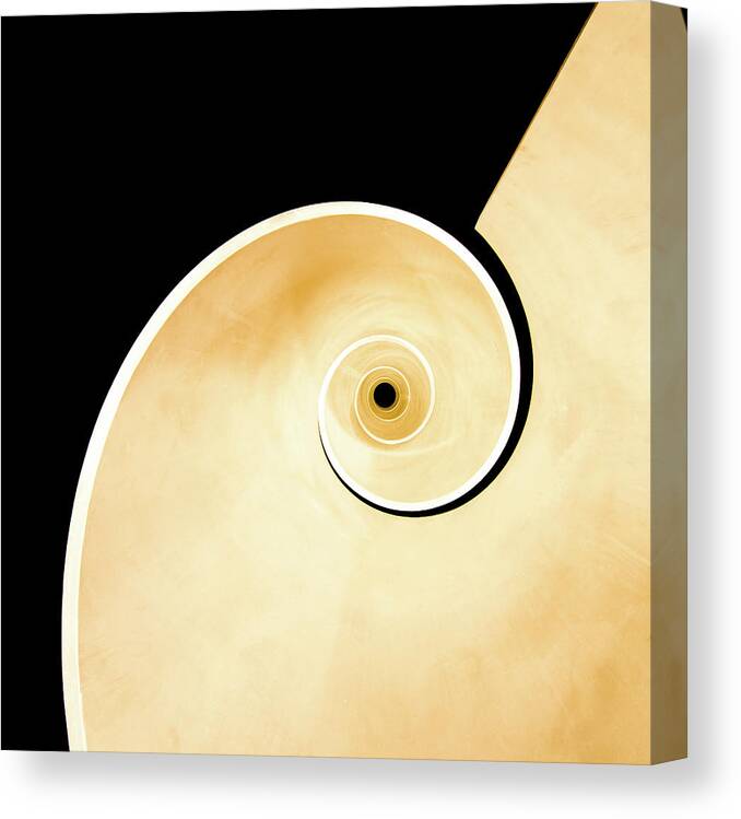 Abstract Canvas Print featuring the photograph Spiral Monument by Anna &