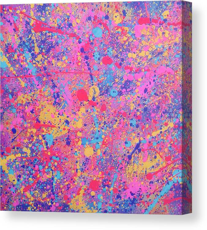 Abstract Canvas Print featuring the mixed media Splash I by Abstract Graffiti