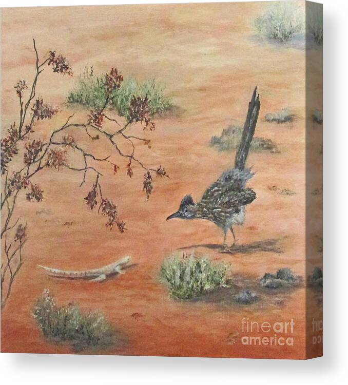 Wildlife Canvas Print featuring the painting Standoff by Roseann Gilmore