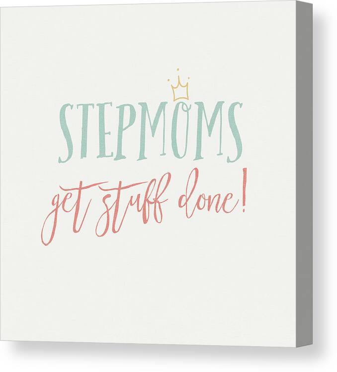 Coral Canvas Print featuring the painting Stepmom Inspiration I Color by Wild Apple Portfolio