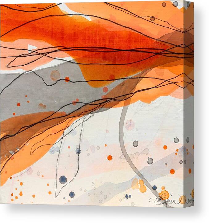 Orange Painting Canvas Print featuring the painting Strange Miracles by Tracy Bonin