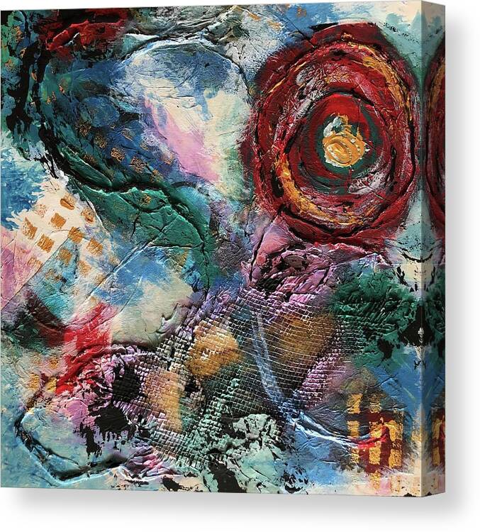 Mixed Media Canvas Print featuring the mixed media Strength by Dayna Lopez