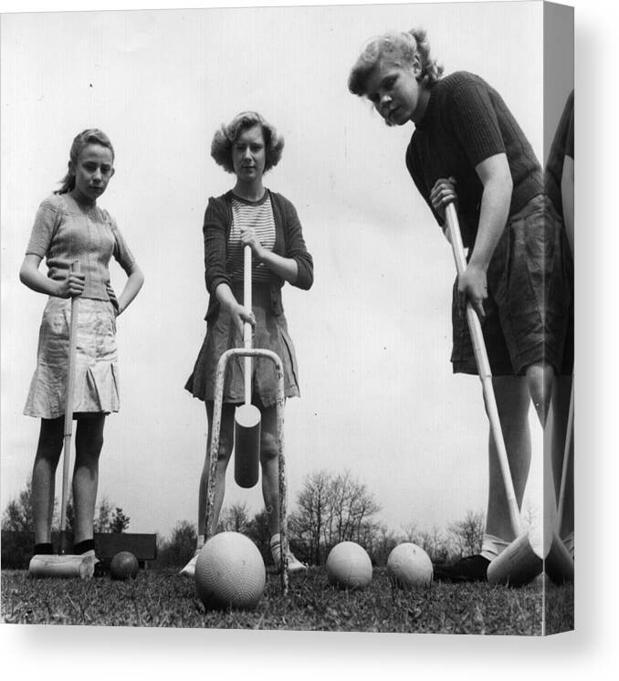 Education Canvas Print featuring the photograph Summer Croquet by Fred Morley