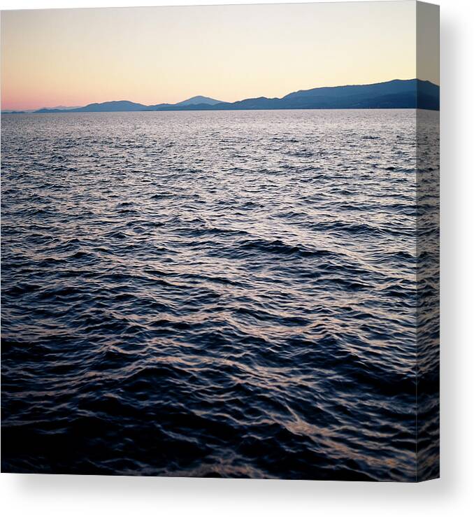 Scenics Canvas Print featuring the photograph Sunset At Flathead Lake, Montana by Elizabeth Moehlmann
