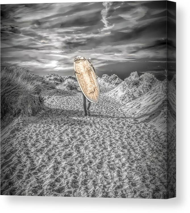  Canvas Print featuring the photograph Surfer by Bill Posner
