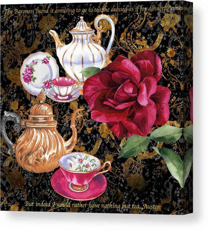 Tea Time 3 Canvas Print featuring the digital art Tea Time 3 by Bill Jackson