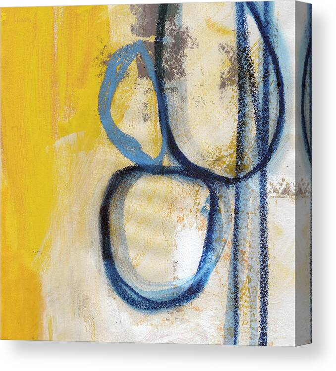 Abstract Canvas Print featuring the mixed media Tender Mercies Yellow- Abstract Art by Linda Woods by Linda Woods