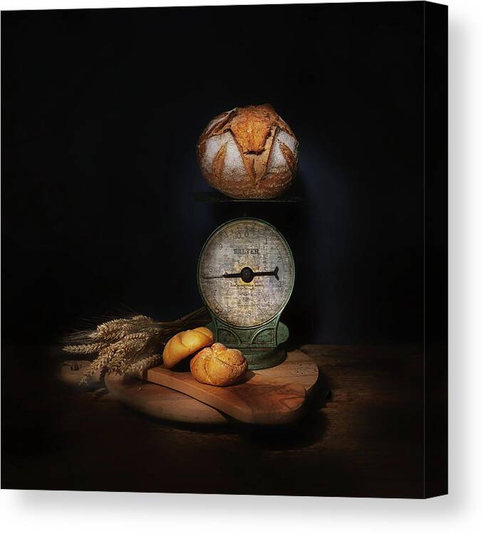 Bread Canvas Print featuring the photograph The Beauty Of Simple Things . by Saskia Dingemans
