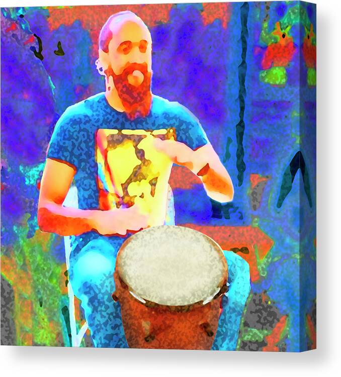 Conga Canvas Print featuring the photograph The Conga Player by Jessica Levant