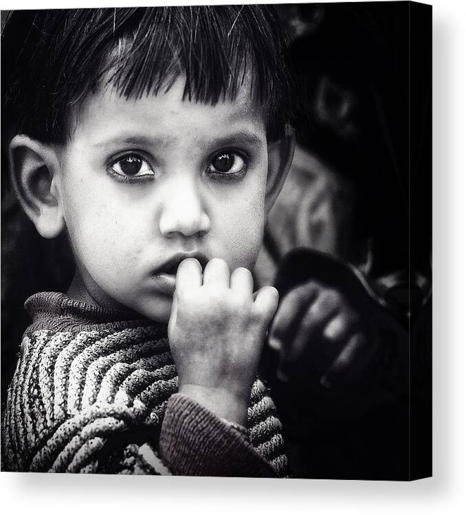 Portrait Canvas Print featuring the photograph The Depth Of Silence by Piet Flour