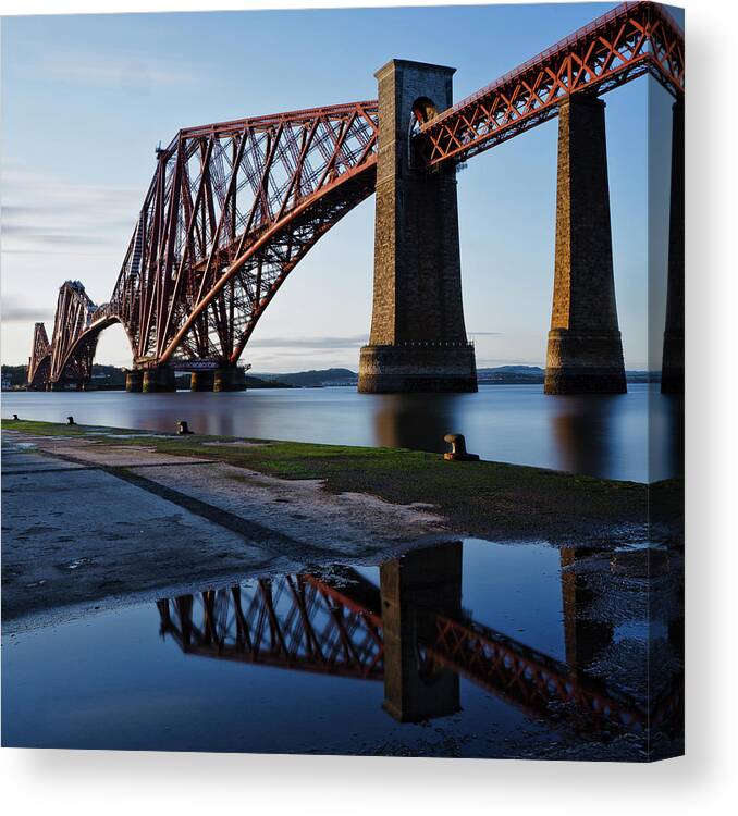 Built Structure Canvas Print featuring the photograph The Forth Rail Bridge by David Cation Photography