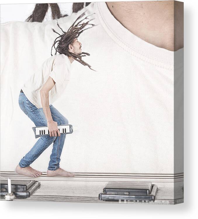 Portrait Canvas Print featuring the photograph The Musician by Michael Allmaier