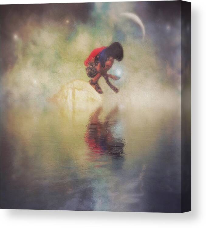  Canvas Print featuring the digital art The Thawing Of Narcissus by Melissa D Johnston