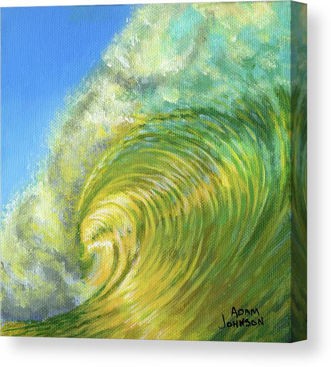 Wave Canvas Print featuring the painting Third Coast Dreaming by Adam Johnson