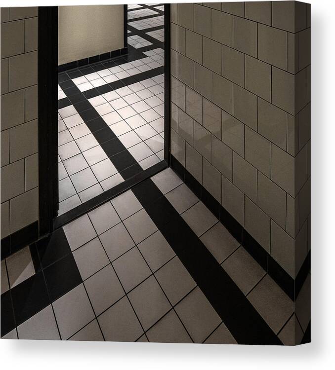 Architecture Canvas Print featuring the photograph To The Exit... by Gilbert Claes