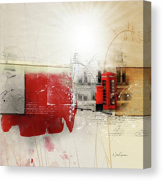London Canvas Print featuring the digital art Town and Country by Nicky Jameson