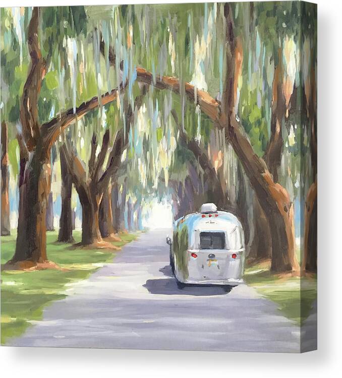 #faatoppicks Canvas Print featuring the painting Tree Tunnel by Elizabeth Jose