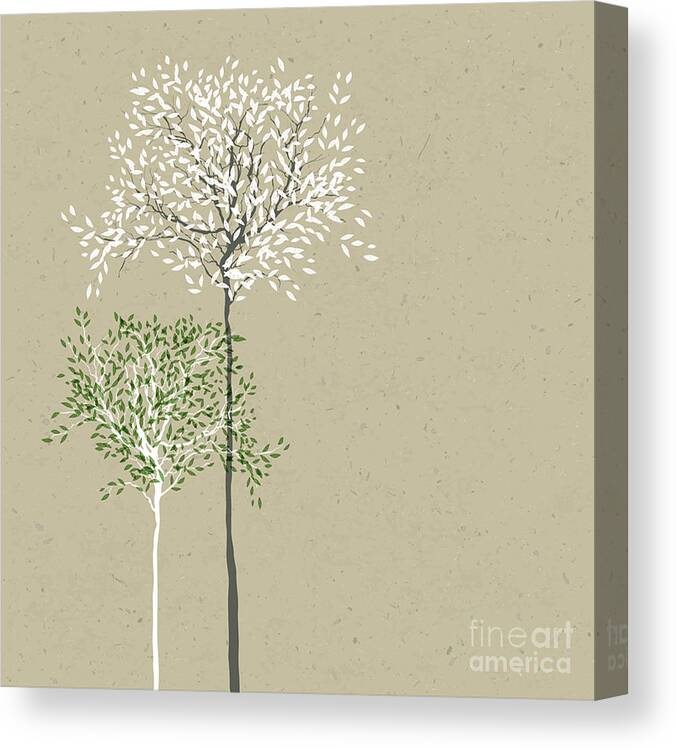 Symbol Canvas Print featuring the digital art Trees Background The Trunk And Leaves by Pashabo