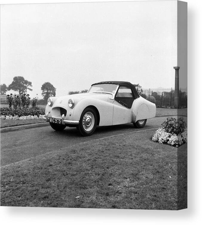 1950-1959 Canvas Print featuring the photograph Triumph Sports by Ronald Startup