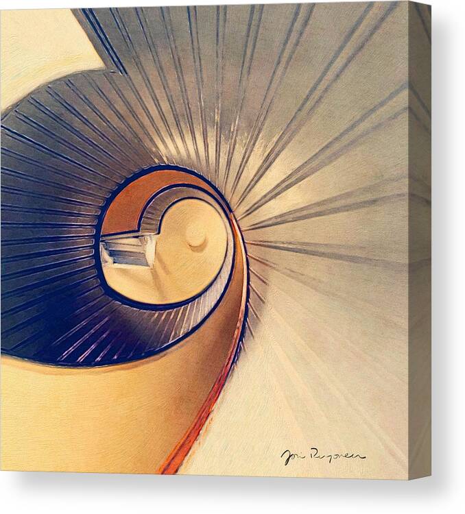 Brushstroke Canvas Print featuring the photograph Up the Spiral Staircase by Jori Reijonen