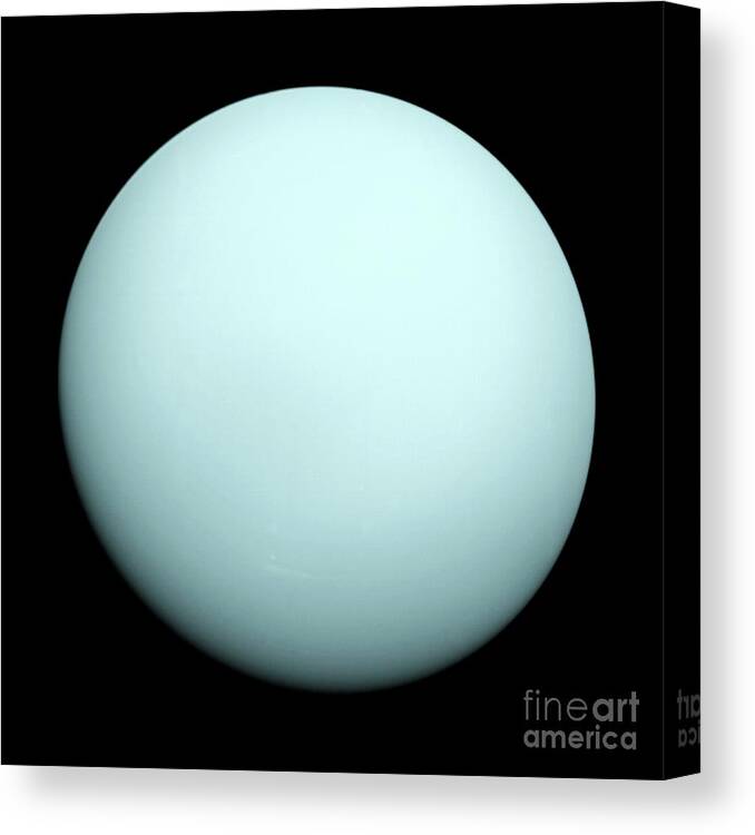 Uranus Canvas Print featuring the photograph Uranus by Nasa/jpl-caltech/science Photo Library