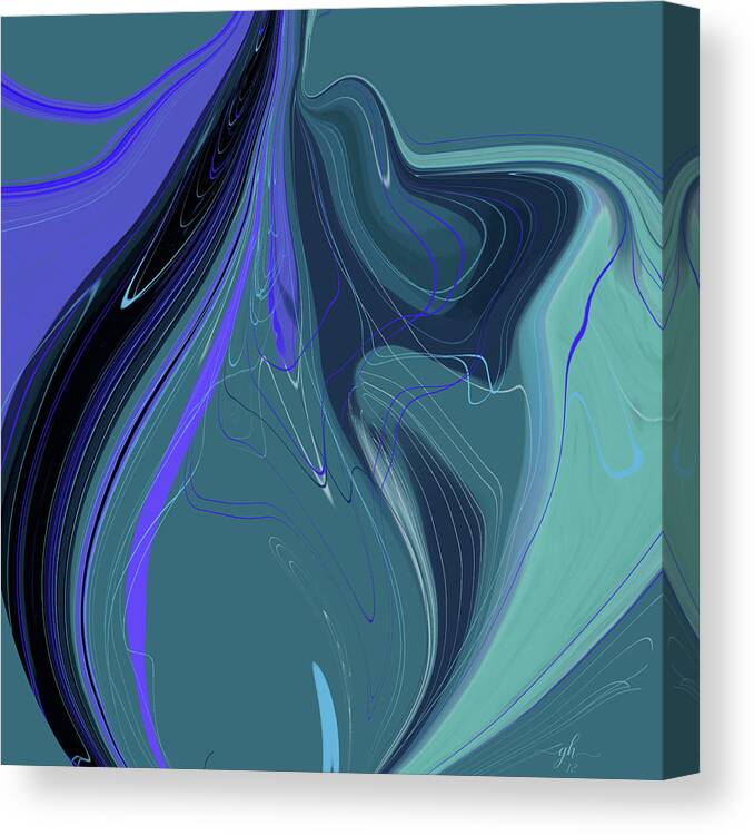 Abstract Canvas Print featuring the digital art Venetian Dreams by Gina Harrison