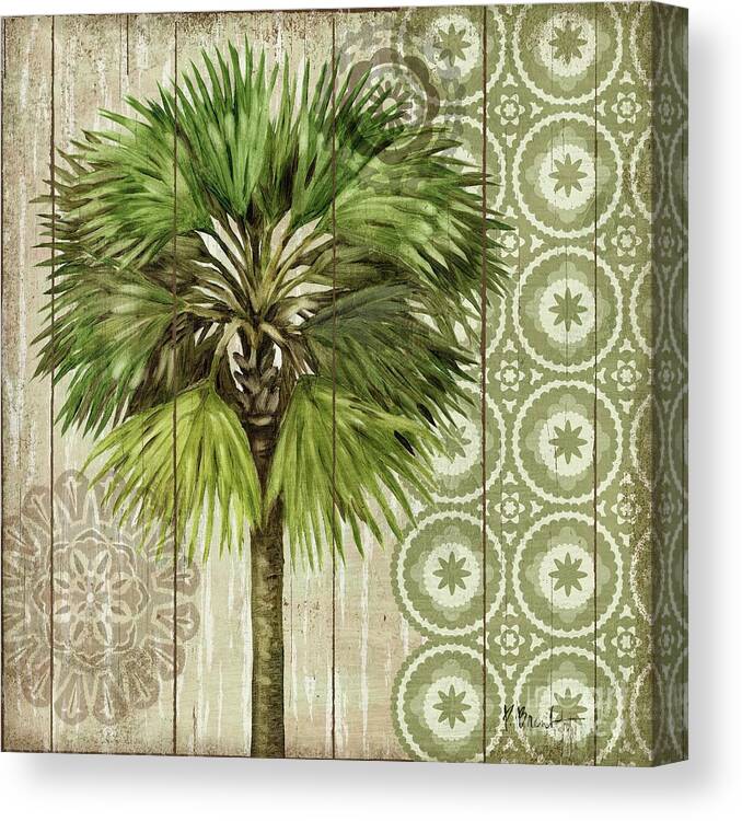Palm Canvas Print featuring the painting Verde Palm II by Paul Brent