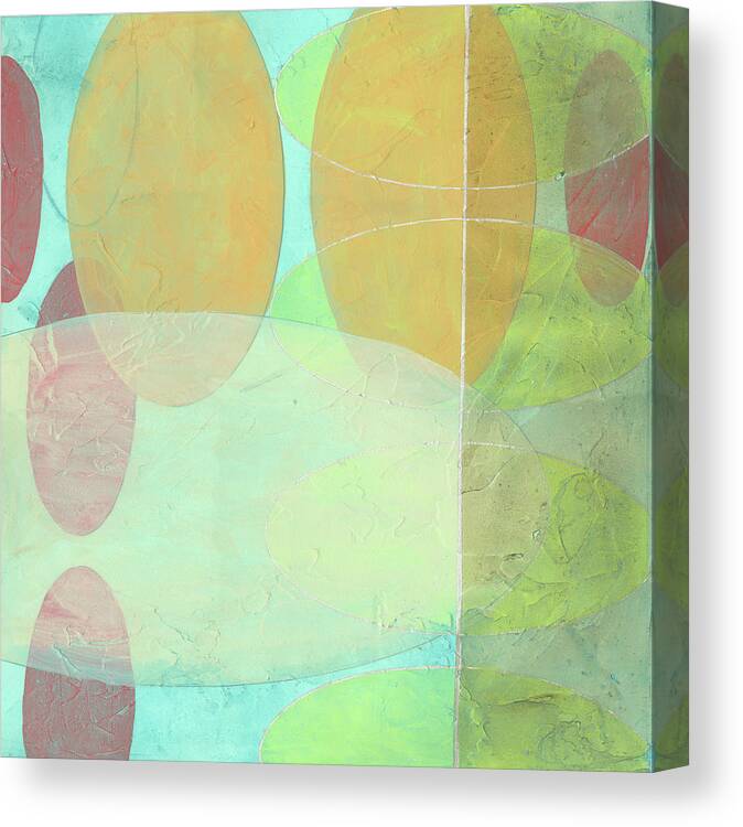 Abstract Canvas Print featuring the painting Vibrant Echoes I by Jennifer Goldberger