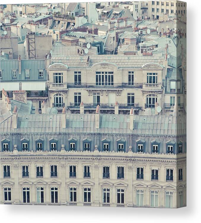 Apartment Canvas Print featuring the photograph View Over Rooftops Of Paris by Cindy Prins