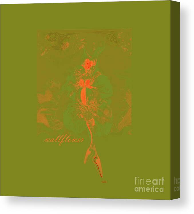 Square Canvas Print featuring the mixed media Wallflower or Ballet Dancer No.4 by Zsanan Studio